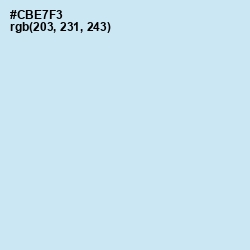 #CBE7F3 - Hawkes Blue Color Image