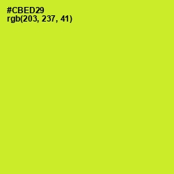 #CBED29 - Pear Color Image