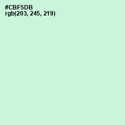 #CBF5DB - Blue Romance Color Image