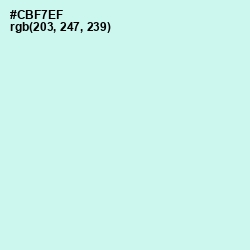 #CBF7EF - Mint Tulip Color Image