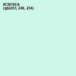 #CBF8EA - Mint Tulip Color Image