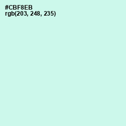 #CBF8EB - Mint Tulip Color Image