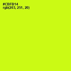 #CBFB14 - Electric Lime Color Image