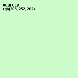 #CBFCCA - Tea Green Color Image