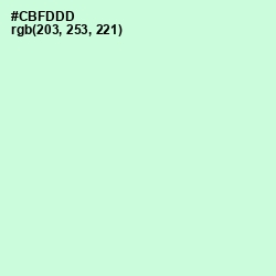 #CBFDDD - Blue Romance Color Image