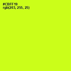 #CBFF19 - Electric Lime Color Image