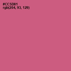 #CC5D81 - Mulberry Color Image