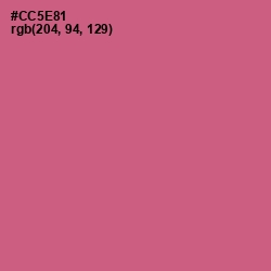 #CC5E81 - Mulberry Color Image