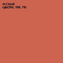 #CC644F - Red Damask Color Image