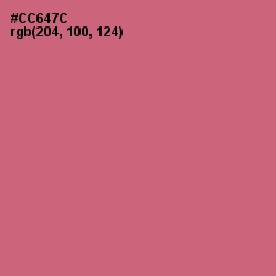 #CC647C - Contessa Color Image