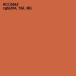 #CC6642 - Red Damask Color Image