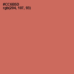 #CC6B5D - Raw Sienna Color Image