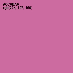 #CC6BA0 - Hopbush Color Image