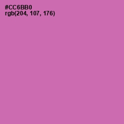 #CC6BB0 - Hopbush Color Image