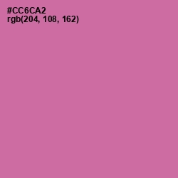 #CC6CA2 - Hopbush Color Image