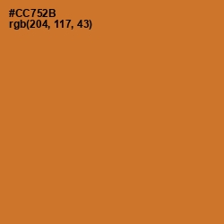 #CC752B - Ochre Color Image