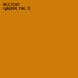 #CC7C07 - Meteor Color Image