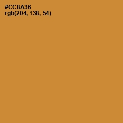 #CC8A36 - Brandy Punch Color Image