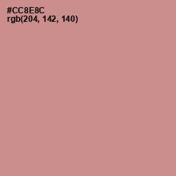 #CC8E8C - Old Rose Color Image