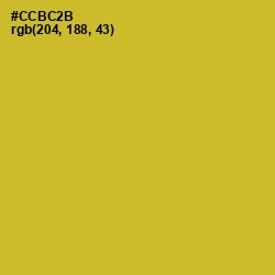 #CCBC2B - Earls Green Color Image