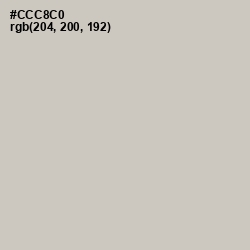 #CCC8C0 - Pumice Color Image