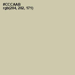 #CCCAAB - Thistle Green Color Image