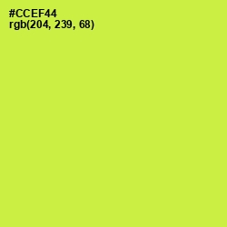 #CCEF44 - Wattle Color Image