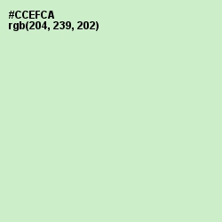 #CCEFCA - Tea Green Color Image