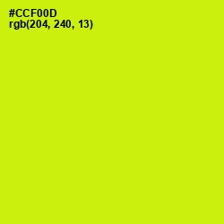 #CCF00D - Electric Lime Color Image