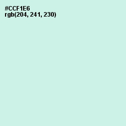 #CCF1E6 - Mint Tulip Color Image