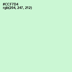 #CCF7D4 - Blue Romance Color Image