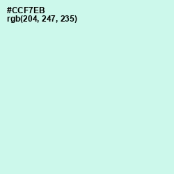 #CCF7EB - Mint Tulip Color Image