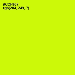 #CCF907 - Electric Lime Color Image