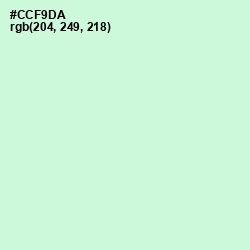 #CCF9DA - Blue Romance Color Image