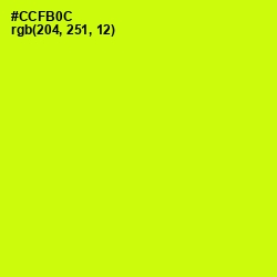 #CCFB0C - Electric Lime Color Image