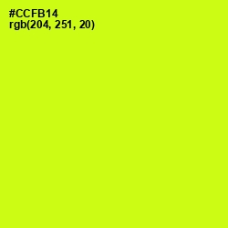 #CCFB14 - Electric Lime Color Image