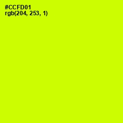 #CCFD01 - Electric Lime Color Image