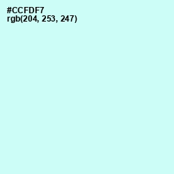 #CCFDF7 - Scandal Color Image