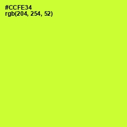 #CCFE34 - Pear Color Image