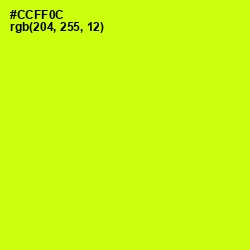 #CCFF0C - Electric Lime Color Image