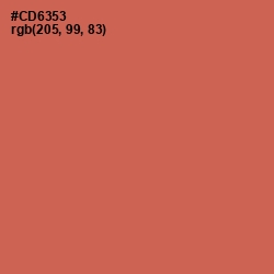 #CD6353 - Red Damask Color Image