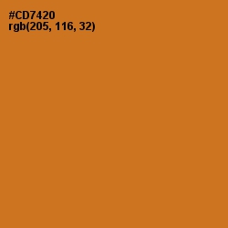 #CD7420 - Ochre Color Image
