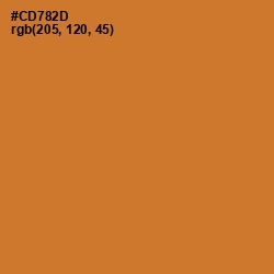 #CD782D - Ochre Color Image