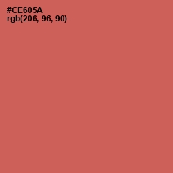 #CE605A - Red Damask Color Image