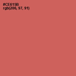 #CE615B - Red Damask Color Image