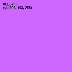 #CE67FF - Heliotrope Color Image