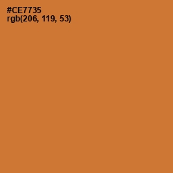 #CE7735 - Ochre Color Image