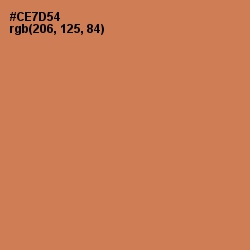 #CE7D54 - Raw Sienna Color Image
