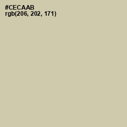 #CECAAB - Thistle Green Color Image