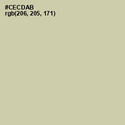 #CECDAB - Thistle Green Color Image